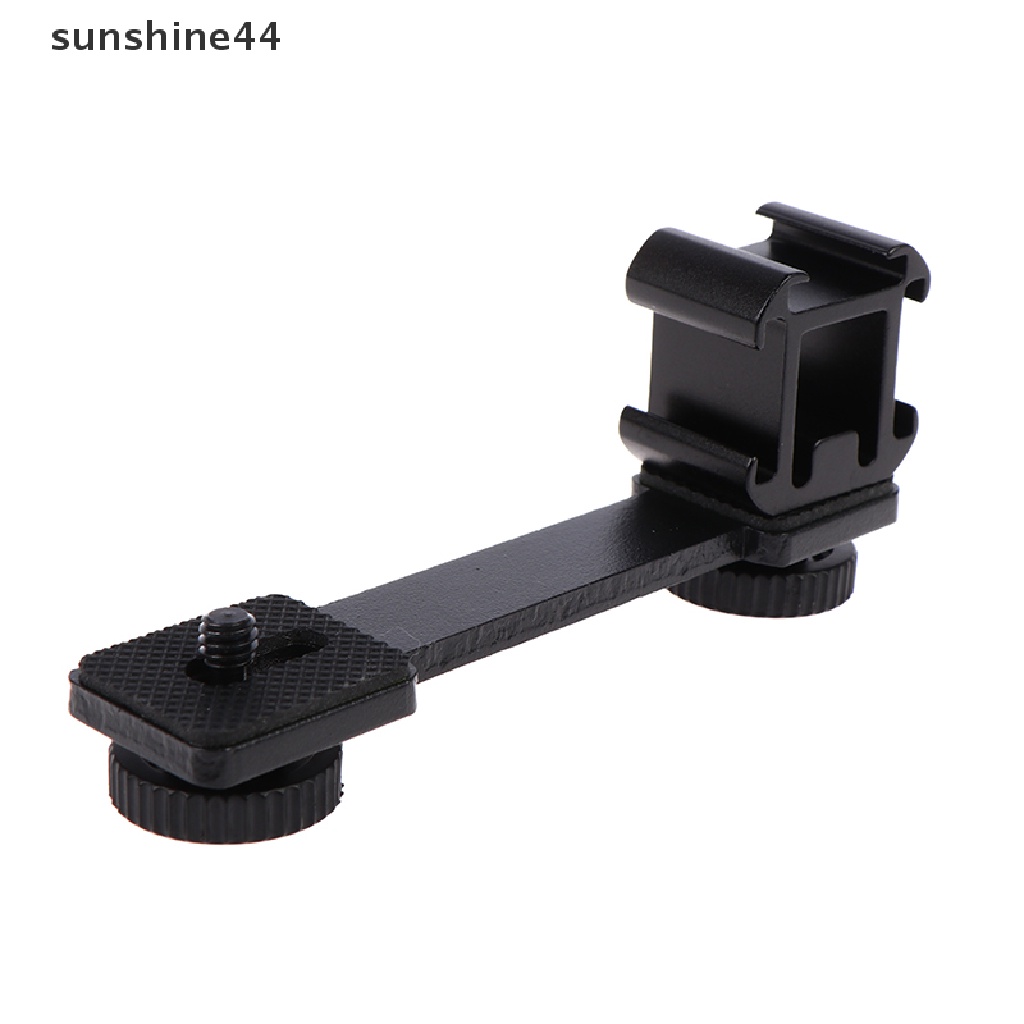 Sunshine 3 In 1 Bracket Adapter Extension Triple Hot Shoe Mount Stand Holder Microphone