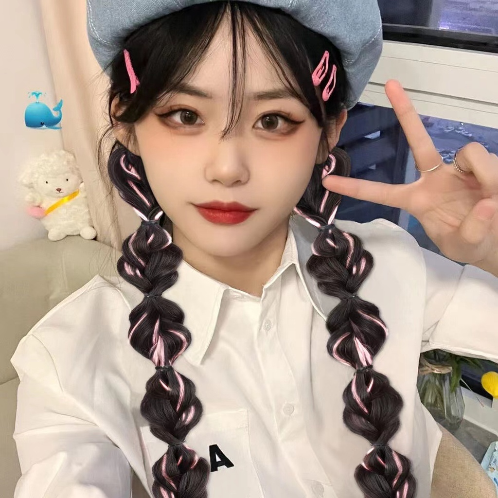 Rambut Palsu Ponytail Model Kepang Gaya Korea Untuk Wanita