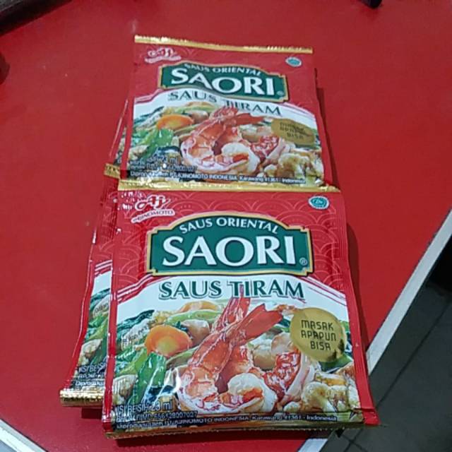 

SAORI SAUS TIRAM dari AJINOMOTO 1 renteng / renceng isi 10 pcs @ 23 ml.