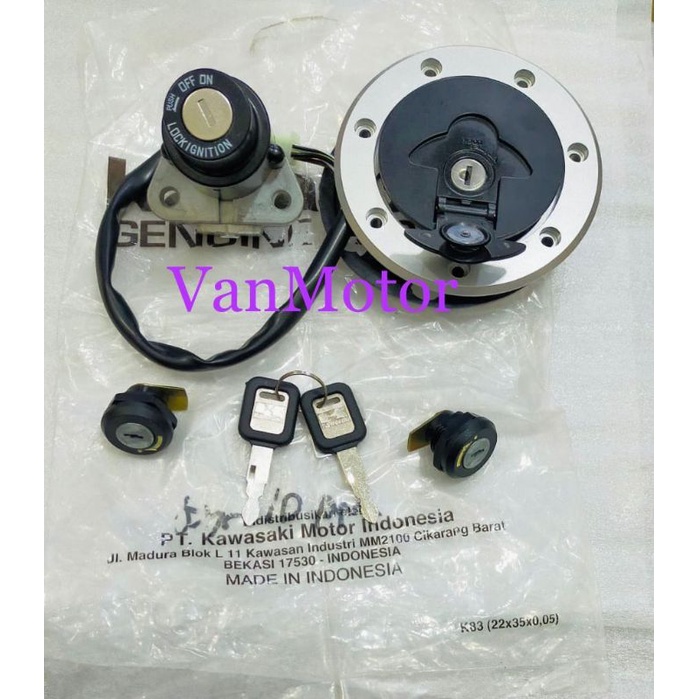 KUNCI KONTAK NINJA R SS S SET TUTUP TANK TANGKI KAWASAKI ORI ASLI