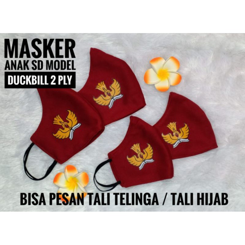 Masker anak SD Model Duckbill 2 ply