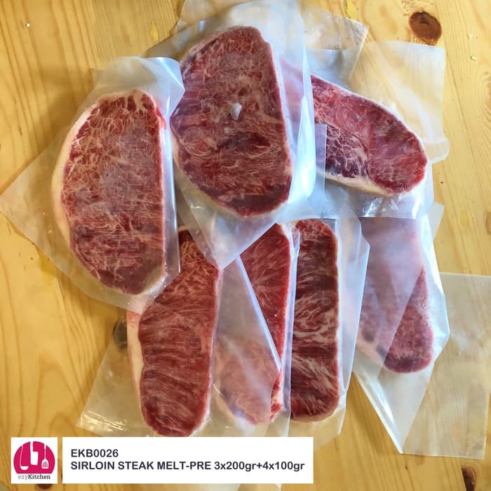 

1KG MIXED SIZE 100gr&200gr AUS Beef Sirloin Wagyu Steak Meltique premium