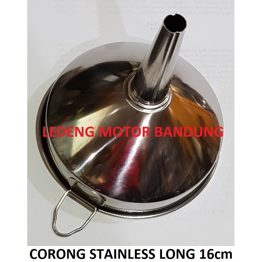 CSL16 Corong Stainless Steel Besi Kuat Panjang Funnel Long 16cm