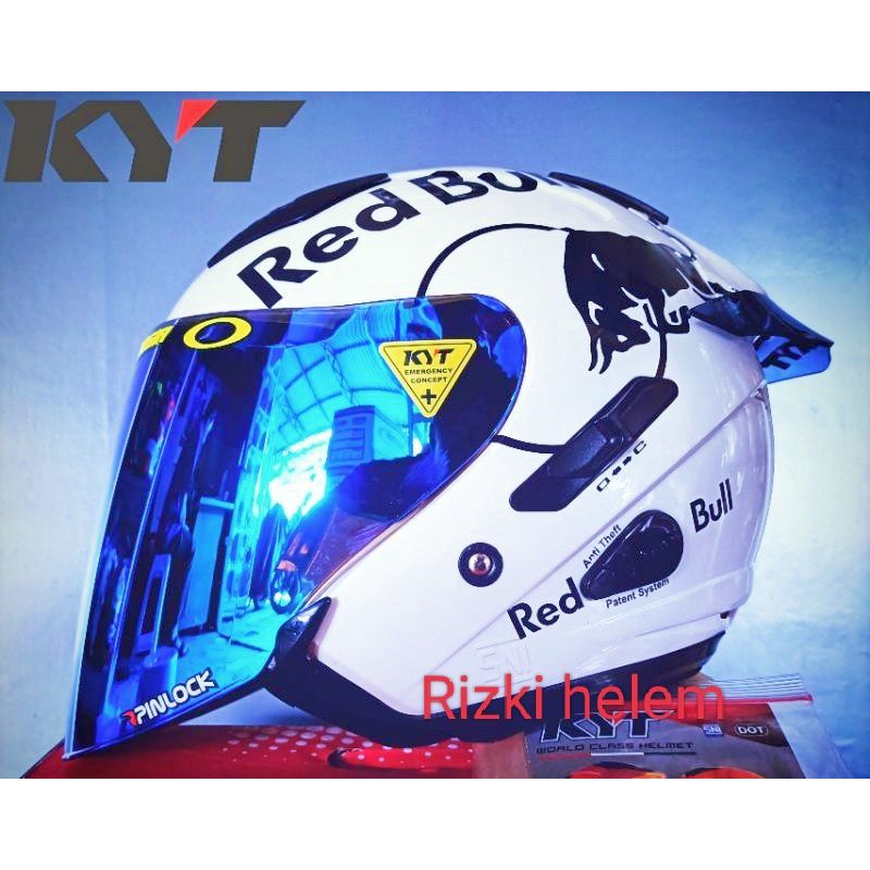 helm kyt galaxy flat r paket ganteng