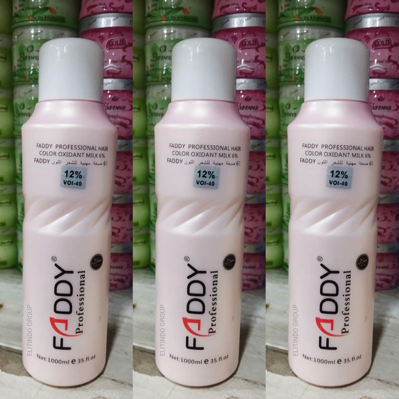 (1,L)OXIDANT CAT RAMBUT FADDY/CAMPURAN CAT RAMBUT 9%/CAMPURAN BLEACHING 12%/CAMPURAN TONING6%/OXIDANT PEWARNAAN RAMBUT