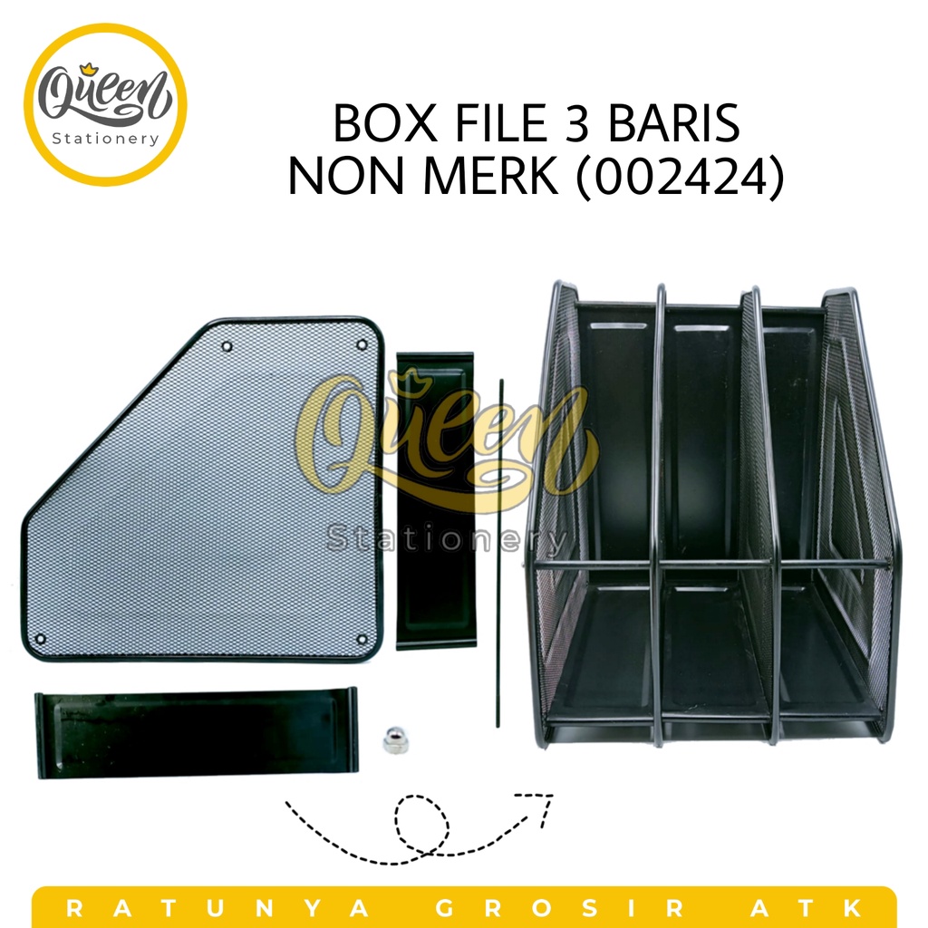 

1 PCS BOX FILE BESI 3 BARIS NON MERK (002424) / FILE ORGANIZER / RAK DOKUMEN
