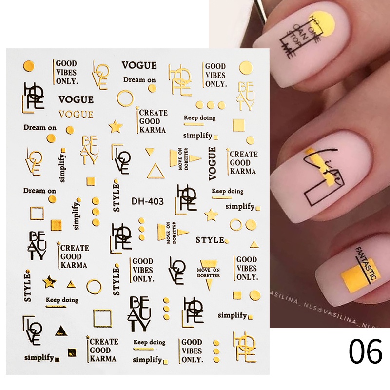 Stiker Kuku 3D Desain Wajah Bunga Abstrak Untuk Dekorasi Nail Art