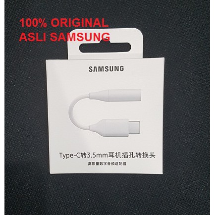 SAMSUNG Type C to 3.5MM Headphone Jack Adapter Original100%asli -Pack Dus