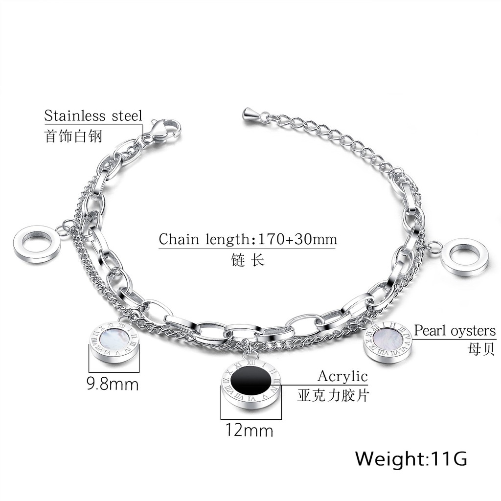 [NEW] Gelang Bracelet Wanita Aksesoris Titanium Korea Trend Masa Kini Cocok Hadiah GK111