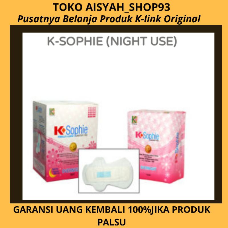 Pembalut wanita K-SHOPIE NIGHT USE tipis anti gatal keputihan bau tak sedap