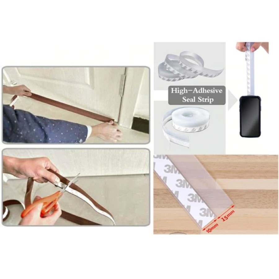 DOOR SEAL TAPE Seal Tape karet Penutup Lubang Celah Bawah Pintu dan Jendela antiKecoa