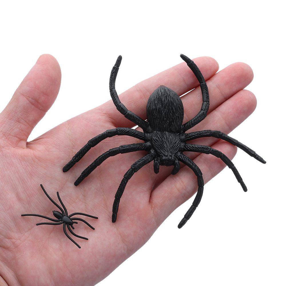 Preva 20Pcs /Pack Plastik Palsu Spider Anak Novelty Mainan Halloween Rumah Berhantu Prop