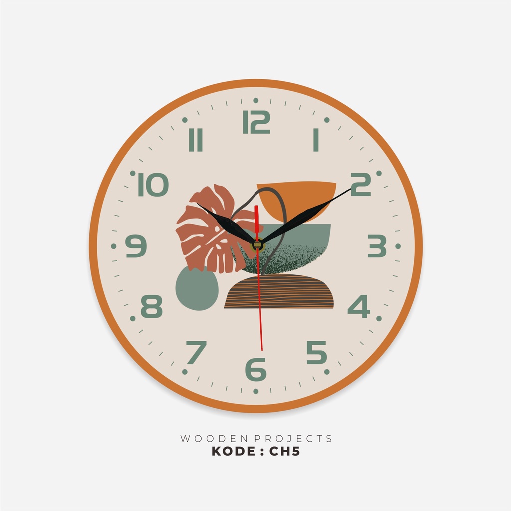 Wooden Projects Jam dinding Kamar rumah Hiasan Dekorasi Wall Decor Nordic unik pajangan - CH-1