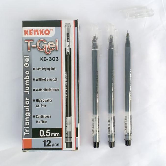 

Pulpen Kenko T-Gel KE-303 Triangular Jumbo Gel ( per Lusin ) TERBAIK