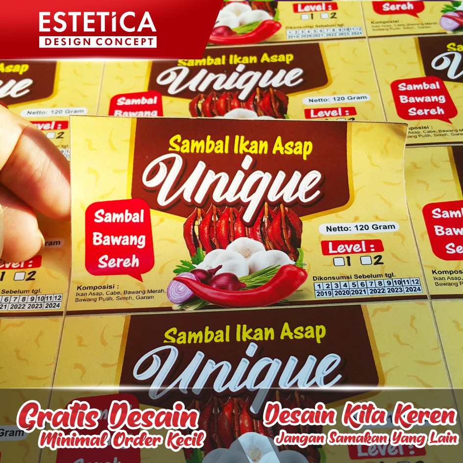 

Cetak sticker toples, Sticker sambal, Sticker makanan, Sticker Kuliner, Sticker botol, Sticker snack