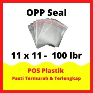 

(04) 11 X 11 OPP LEM PLASTIK KACA DVD,Bakery,Undangan,Roti,Amplop,Angpao (Isi 100 Lembar)GR
