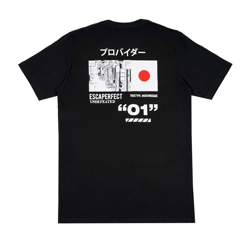 Escaperfect T-shirt Undefeated Kaos Tshirt Pria Lengan Pendek Bahan Katun Combed 30s Desain Undefeat