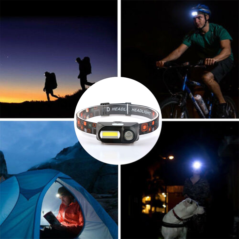 Lampu Senter Kepala Led Usb Rechargeable Untuk Outdoor / Camping