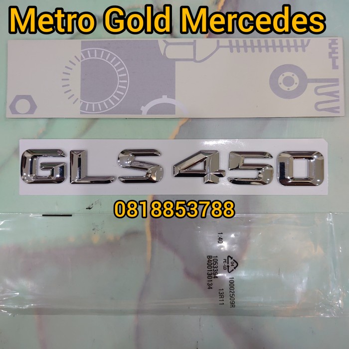 Emblem Tulisan GLS450 Mercedes Benz Emblem Bagasi Mercy GLS450 Grade A