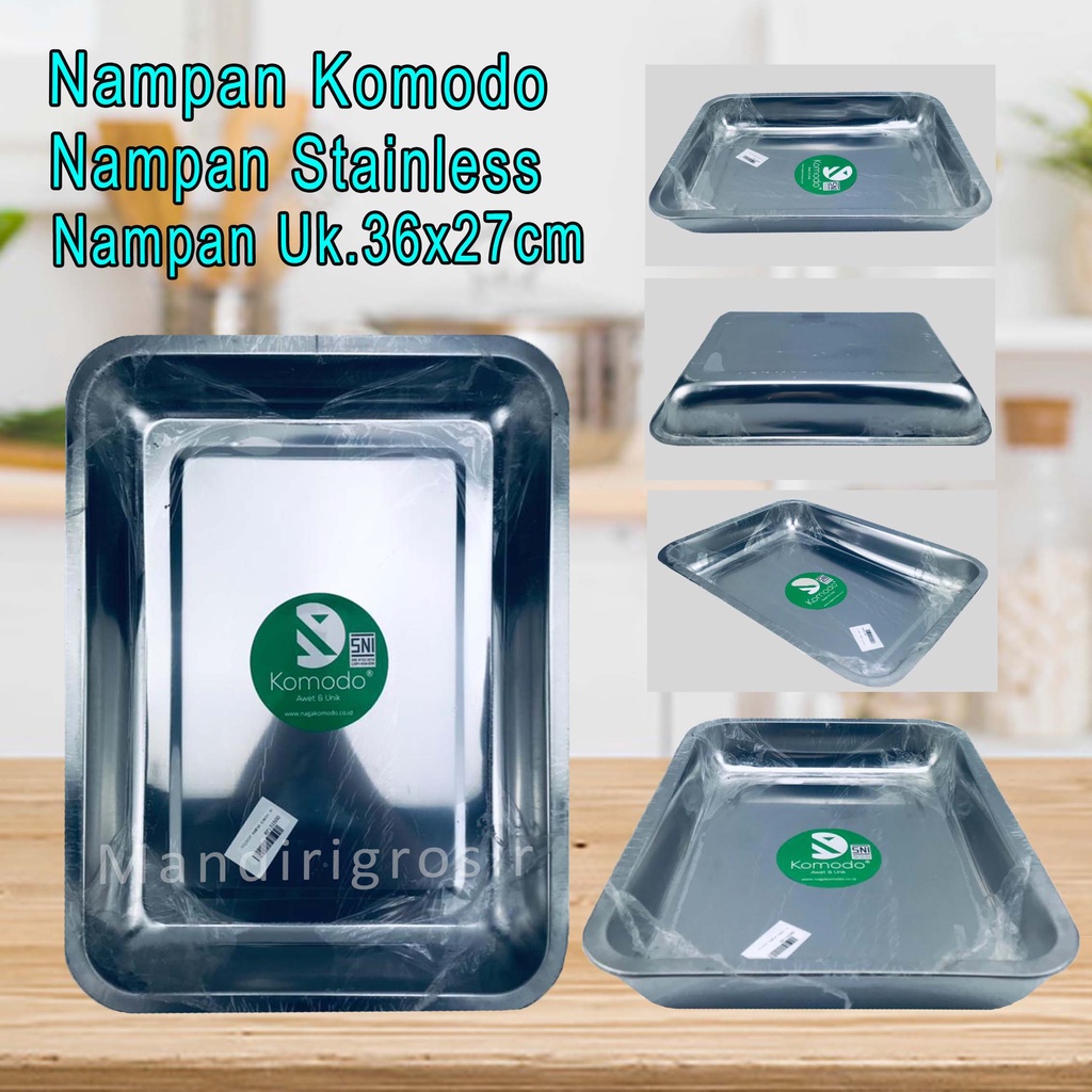 Nampan Stainless *Nampan Komodo * Nampan Serbaguna * Uk.36x27cm