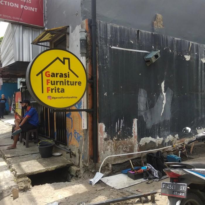 neon box bulat 50cm 2sisi.