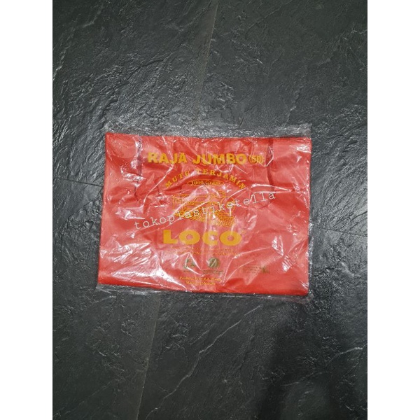 Plastik Kresek Loco Merah Jumbo 50 Tebal/Plastik HD PE Loco Merah 50