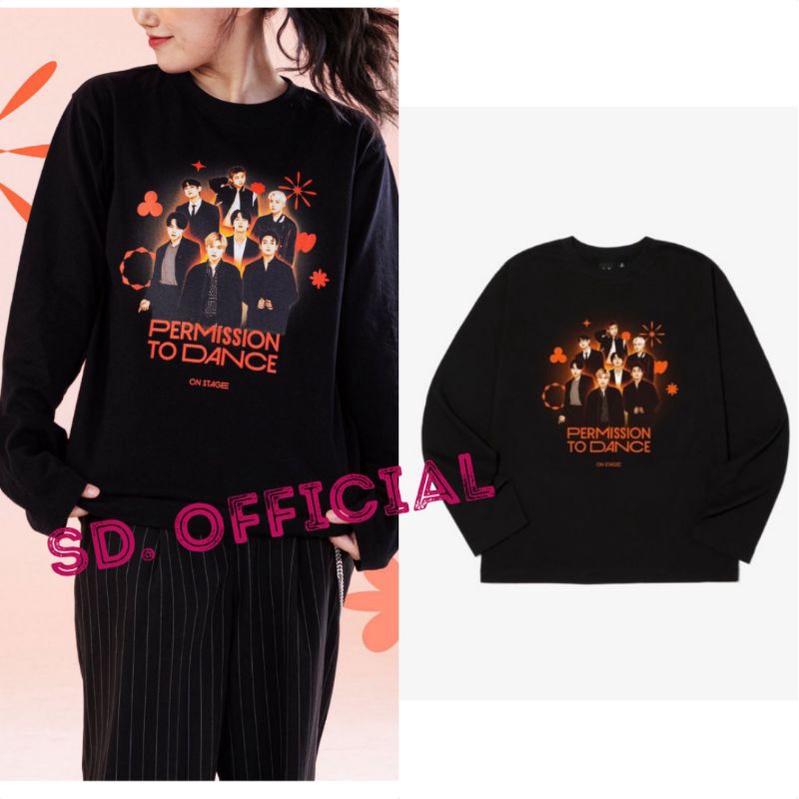 Kaos BTS Lengan Panjang Permission To Dance On stage Foto