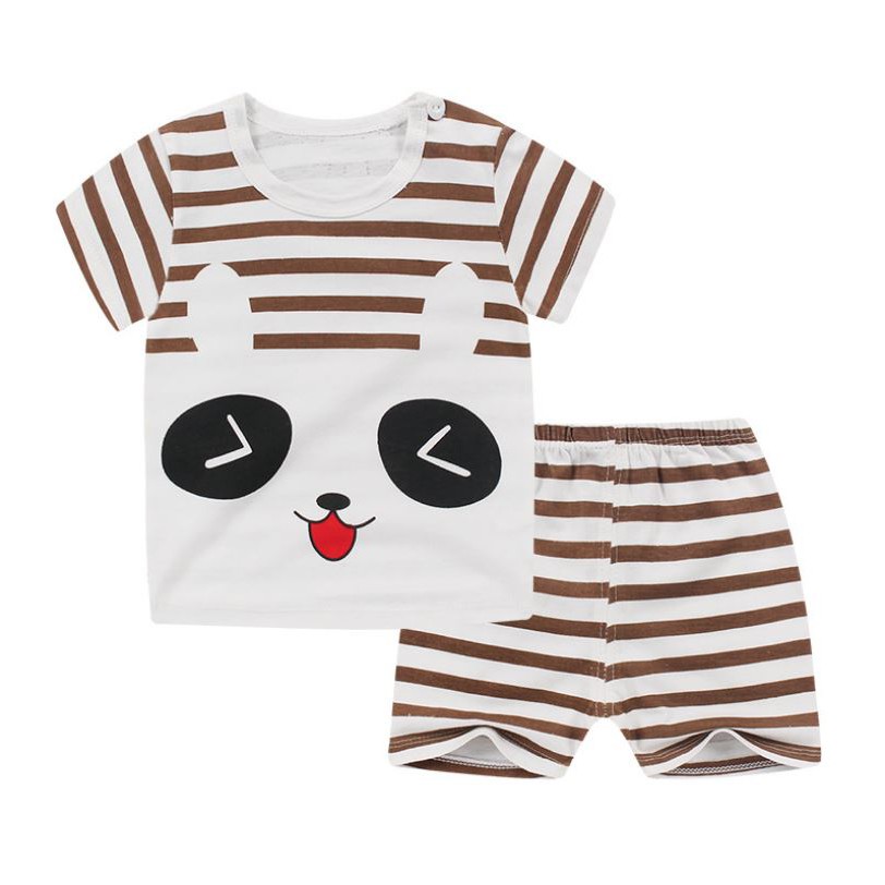 Goblin♛ PB009 COD Baju Jumper Anak Piyama Pakaian Romper Bayi Tidur Fashion Setelan Celana Pendek Import-3