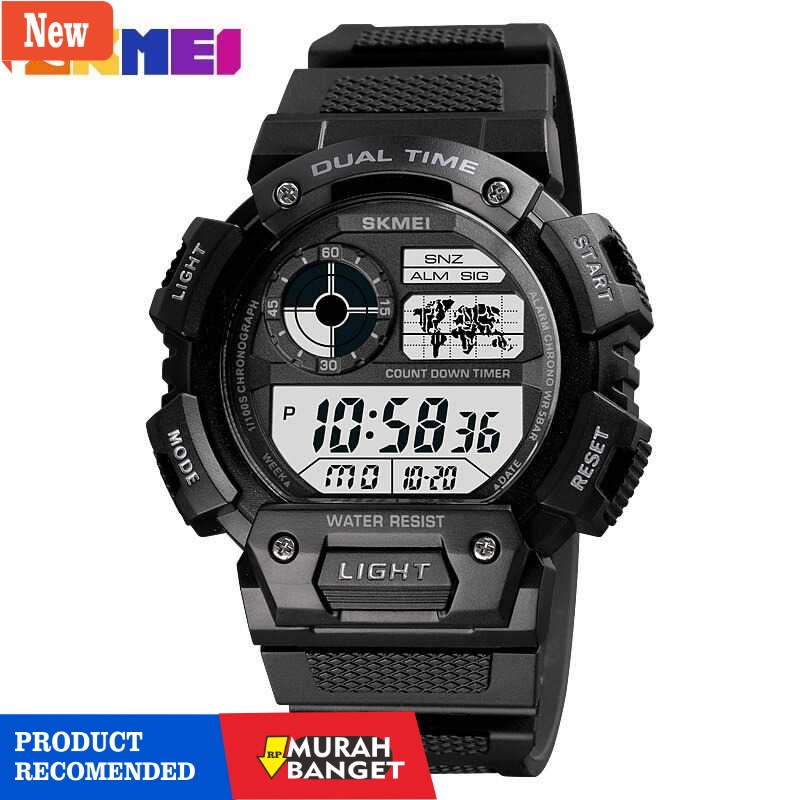 jam digital pria terbaik- SKMEI Jam Tangan Digital Pria - 1723