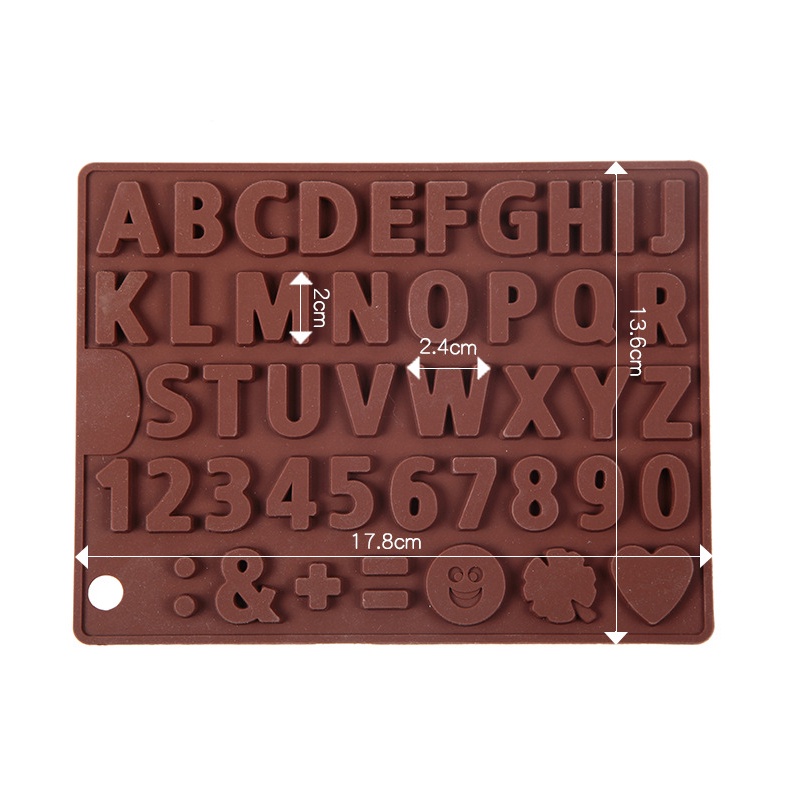 [Silicone Alphanumeric Chocolate Mold] [Confectionery &amp; Biscuits  Making Molds] [Wedding, Parties and DIY Handmade Baking Tools] [Cake Decoration]