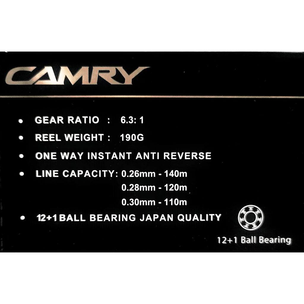 Reel BC Baitcasting Lizard Camry (12+1 Bearing) Murah - Engkus Fishing