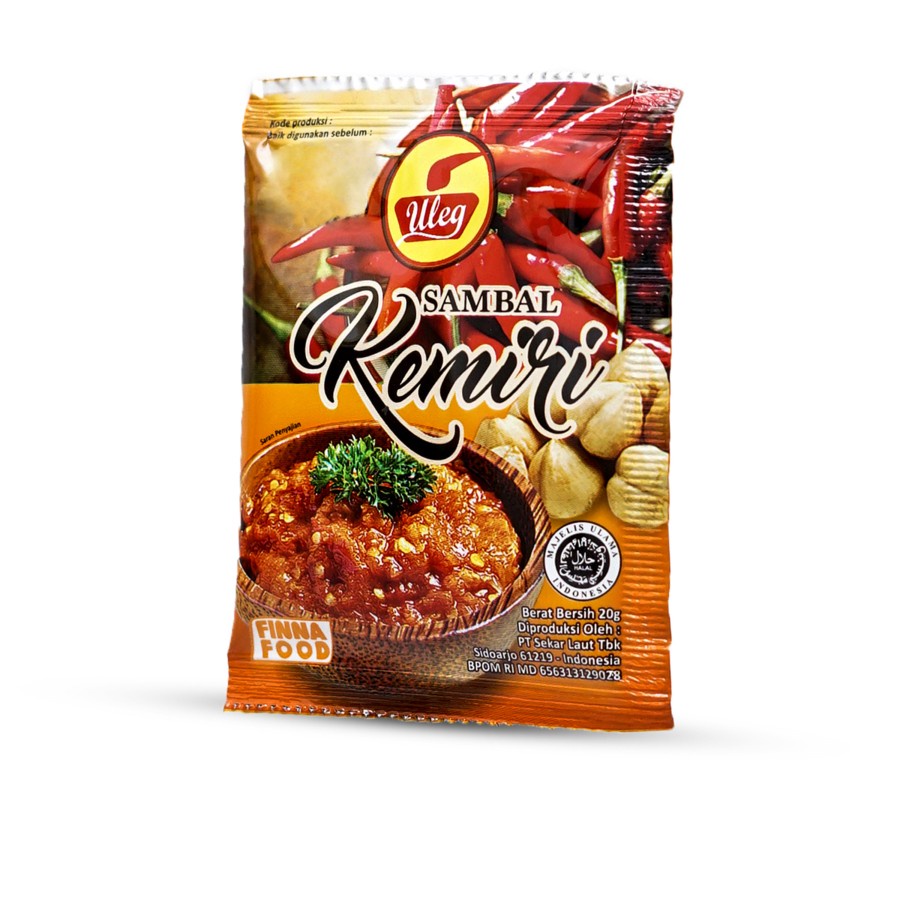 SAMBAL KEMIRI ULEG FINNA 20GR ISI 10 SACHET HALAL