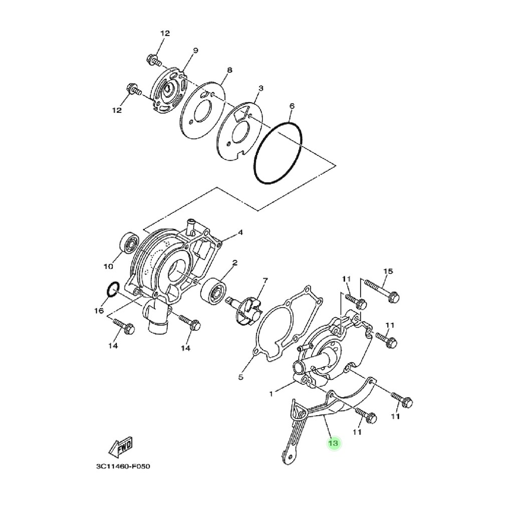 BESI BRACKET DUDUKAN HOLDER RADIATOR R15 V2 VIXION OLD LAMA NVL NVA NEW LED BK8 XABRE 3C1-E2443-00