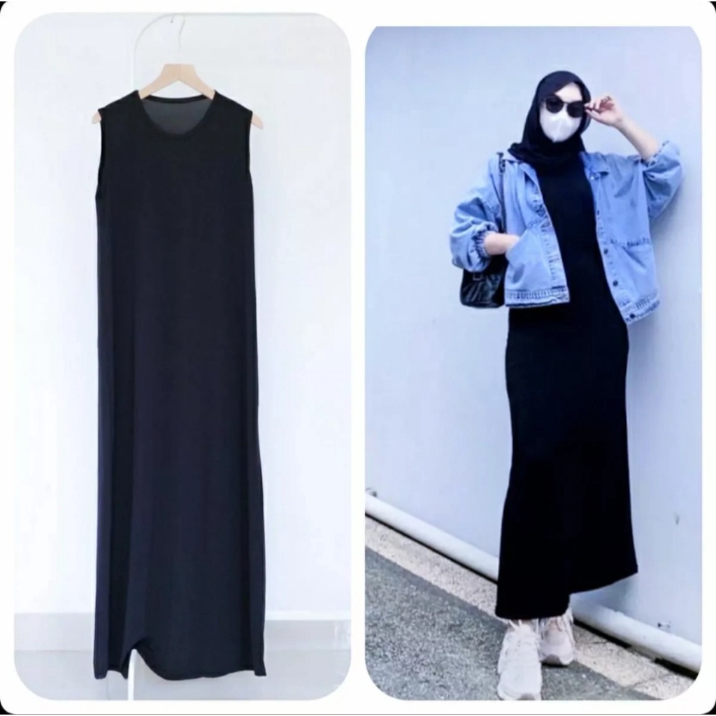 Inner Dress Span Busui / Inner Dress tanpa lengan / Inner gamis