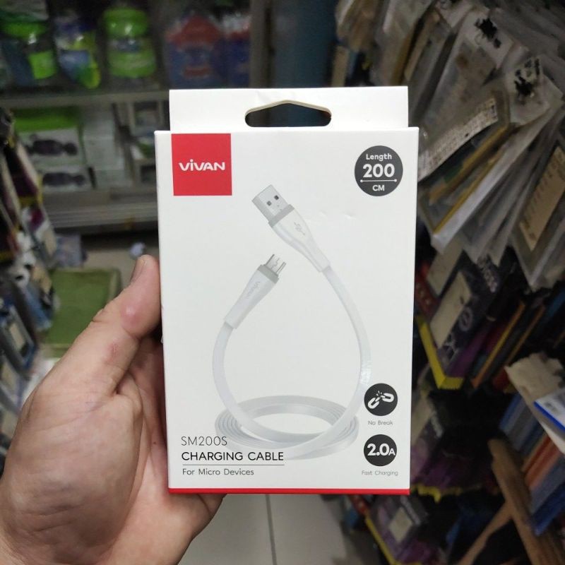 KABEL USB DATA + CHARGER VIVAN DAN ROBOT BUAT MICRO USB / V8 , LIGHTNING , TIPE C / TYPE C