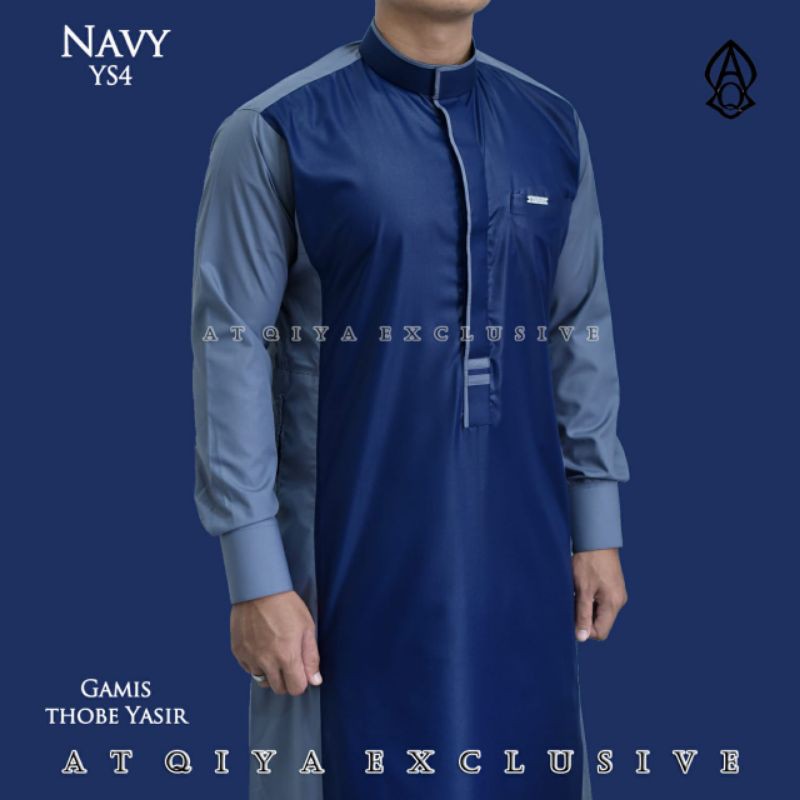 Thobe Atqiya yasir /jubah laki laki/jubah pria/gamis murah/jubah slimfit/gamis kekinian