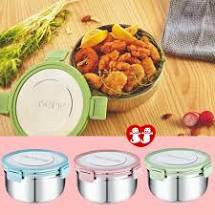 LUNCHBOX TEDEMEI 6581 STAINLEES STEEL  ANTI TUMPAH RED BLUE PINK