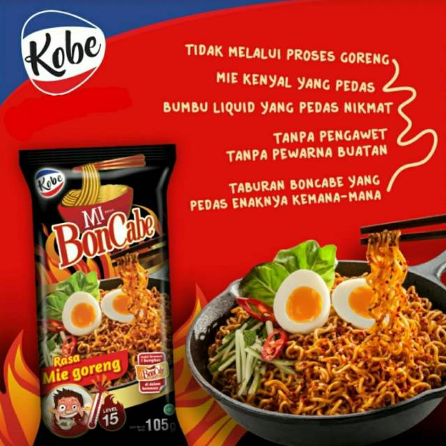 

Mie goreng instan boncabe lv 15 (Ready) siap kirim