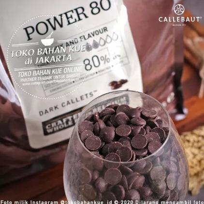 

Callebaut Chocolate Dark Couverture POWER 80% 500gr Coklat Coin Bitter