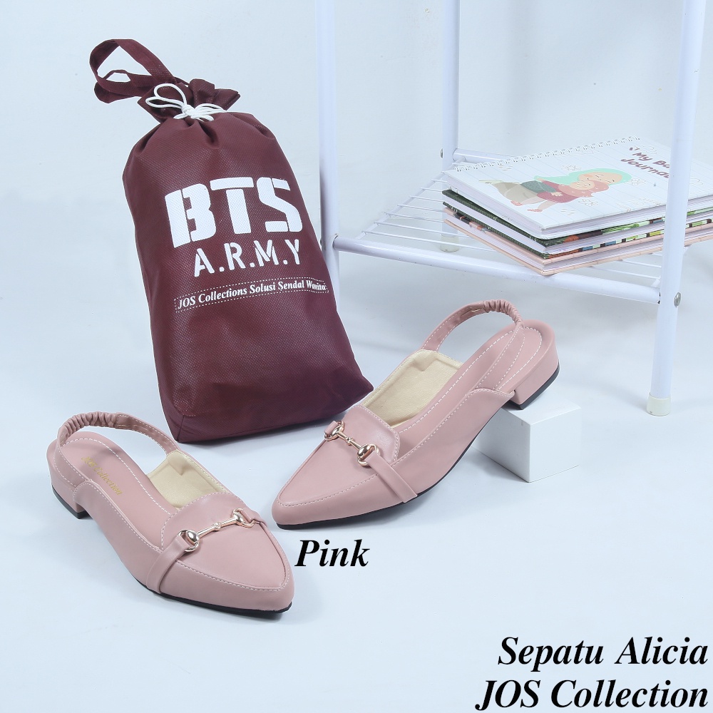 Sepatu Mules Wanita Heels Hak 3 cm  - Alicia by JOS Collection