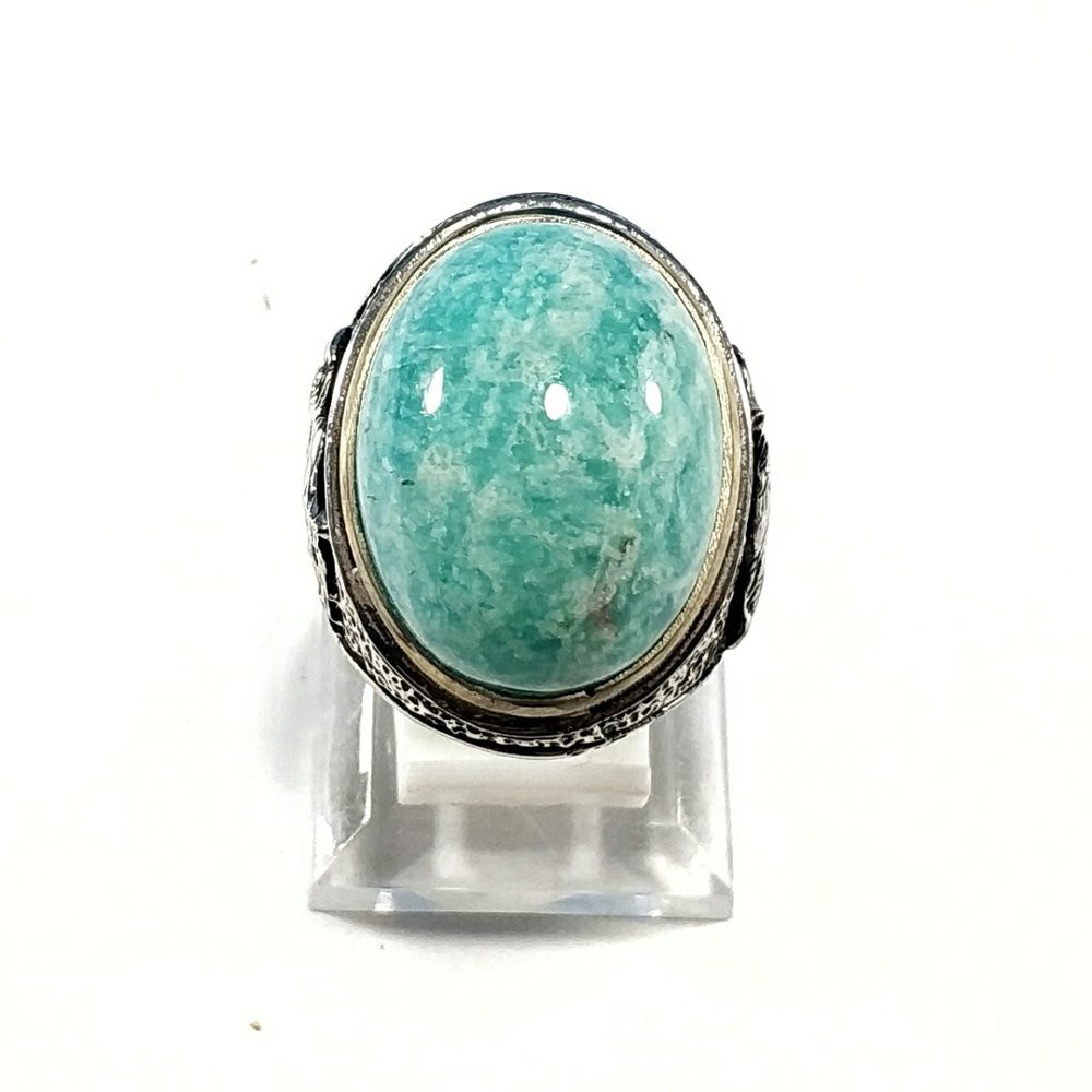 CINCIN BATU AKIK NATURAL AMAZONITE BIG SIZE