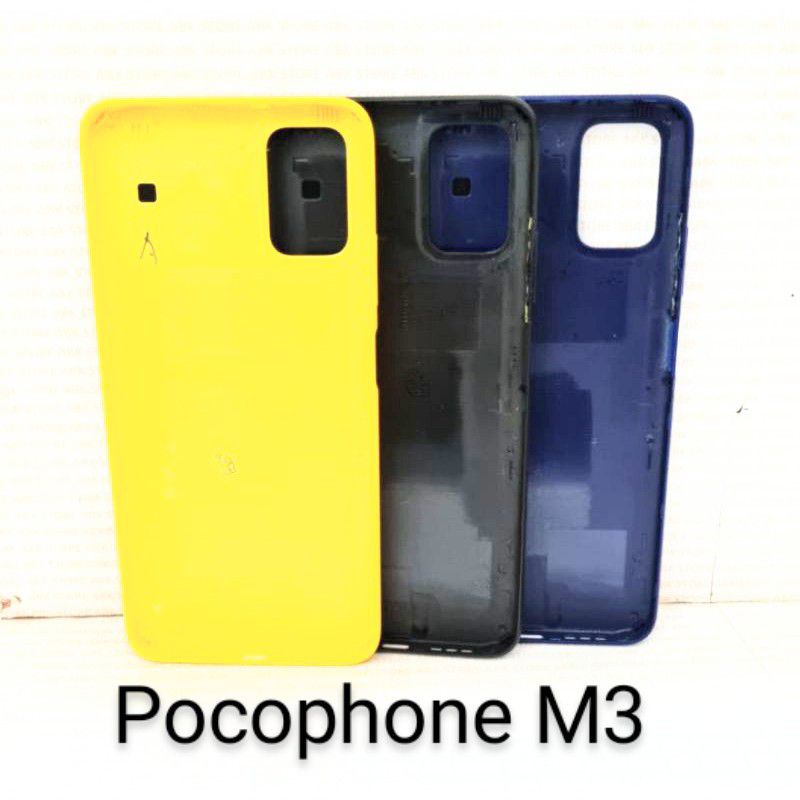 Backdoor Xiaomi Pocophone Poco M3 Backover Casing Tutup Belakang Original