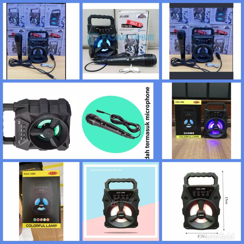 SPEAKER BLUETOOTH KDS-1886 / SPEAKER BLUETOOTH JPJ-858 MIC MURAH