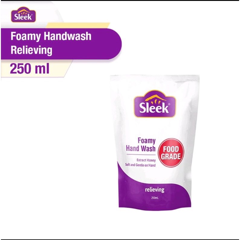 SLEEK foamy hand wash refill 250 ml. FOOD GRADE.