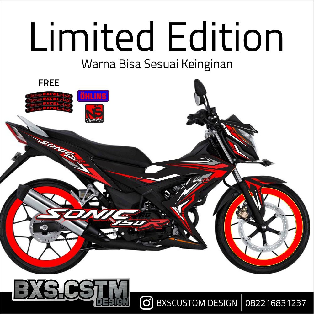 25 Galeri Modifikasi Motor  Sonic Warna  Merah  Putih 