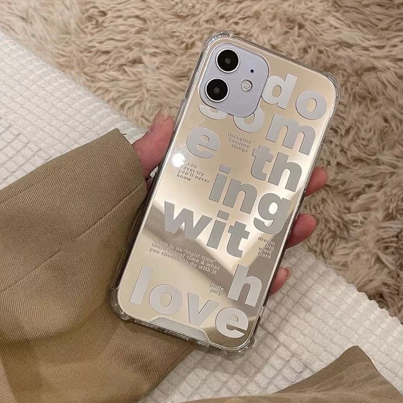 [TPC] Mirror Phone Case WITH LOVE IPHONE 6 6S 7 8 PLUS X XS MAX XR 11 12 13 14 PLUS PRO MAX Casing Cermin HP IP027