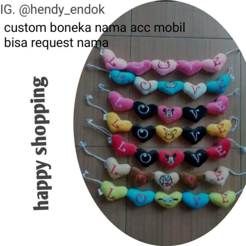 BONEKA  HURUF MOBIL CUSTOM