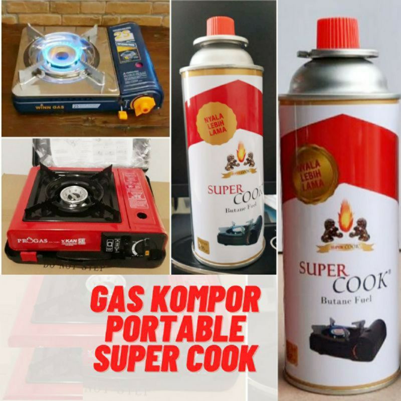 Super Cook Tabung Gas Kompor Portable isi 235 Gram