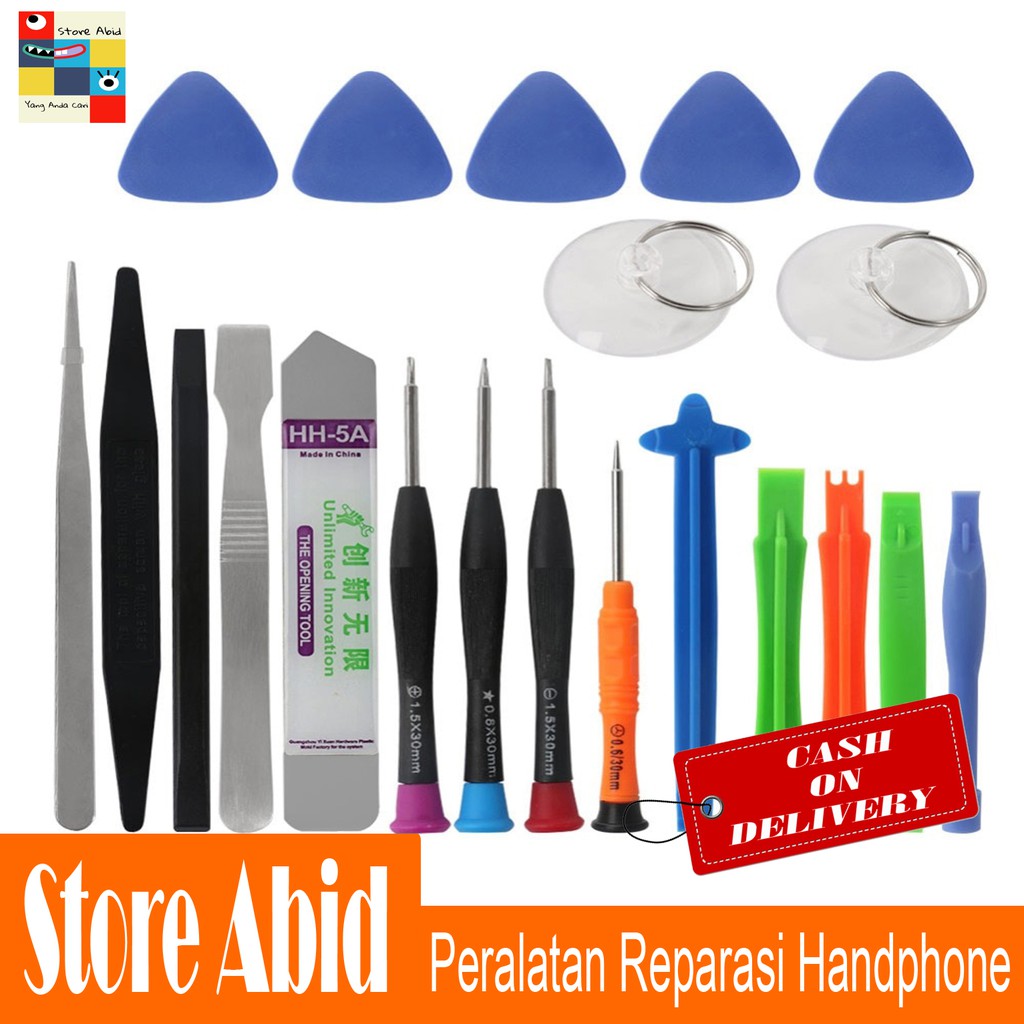 Peralatan Reparasi Handphone 21 in 1 Repair Tools Set Handphone Smartphone