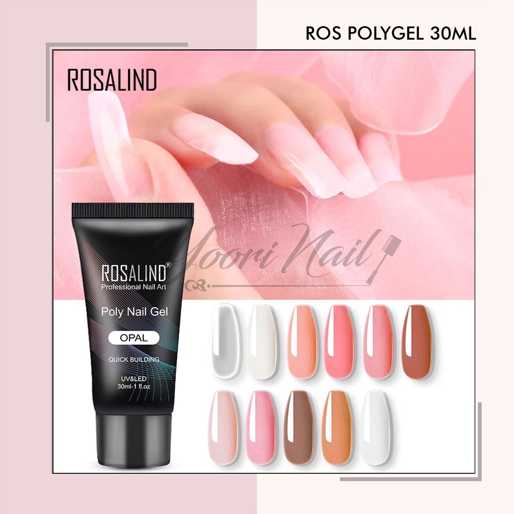 Rosalind polygel 30ml nail art extension kuku poly gel polish extens nails